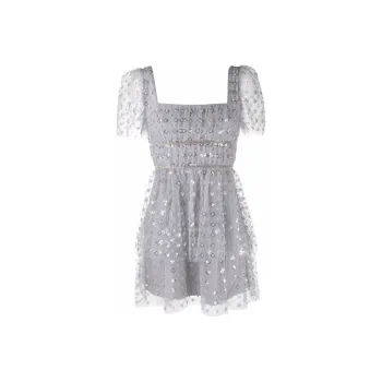Self portrait Sequin embellished Tiered Mini Dress