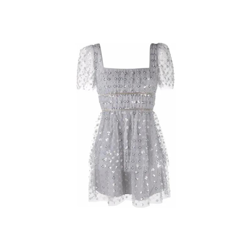 Self portrait Sequin embellished Tiered Mini Dress-0