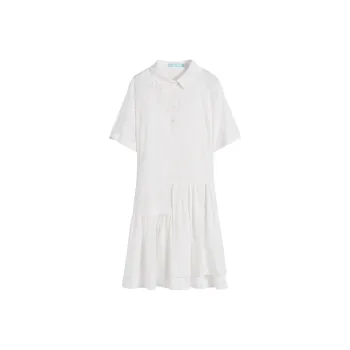SEENFAAN Short-Sleeved Dresses Women's Fairy White