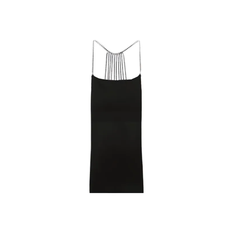 ZARA Slip Dresses Women's Black-0