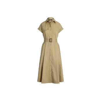 Polo Ralph Lauren FW24 Short-Sleeved Dresses Women's Birch Tree Brown