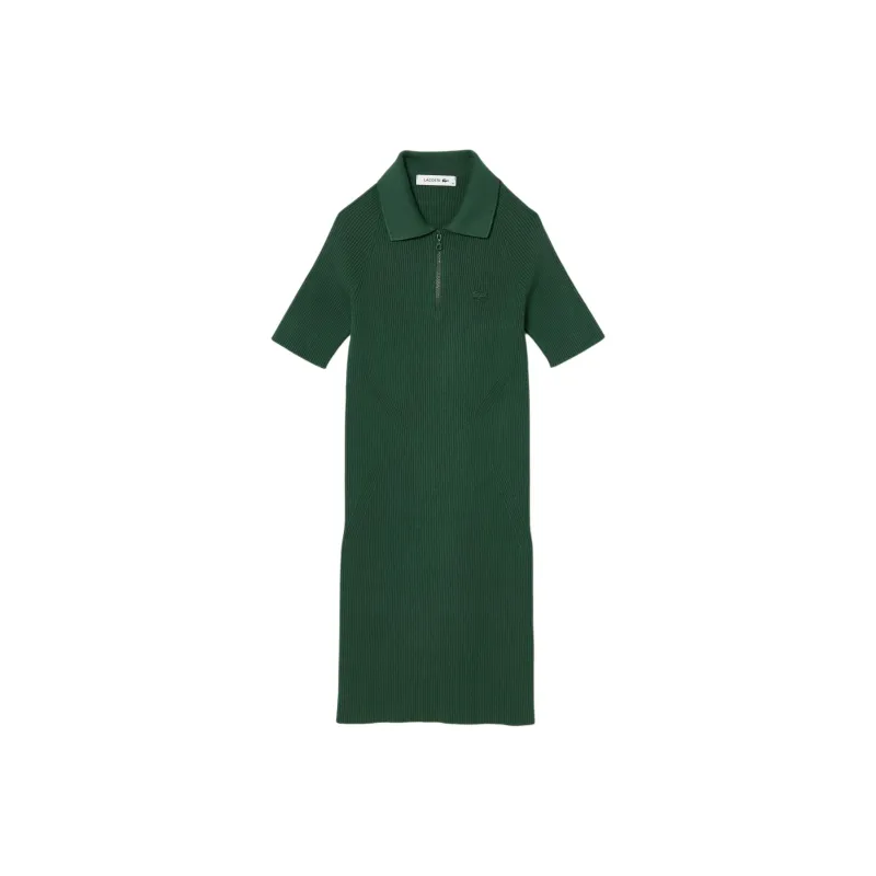 LACOSTE Short Sleeved Dress Women's Green-0