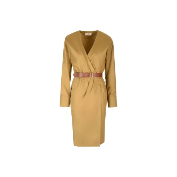 SAINT LAURENT Belted Dress
