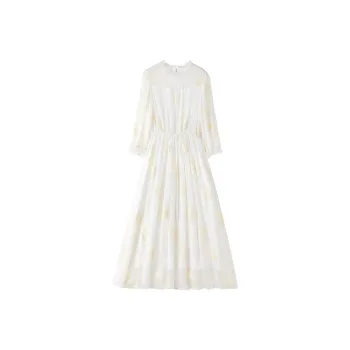 To The West Long Sleeved Dresses Women's White