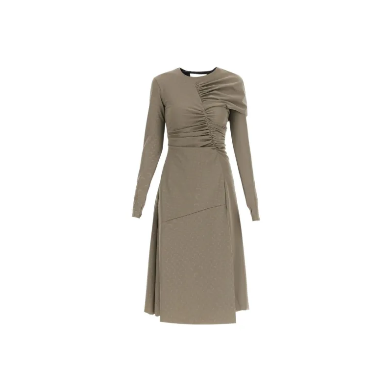 Marine Serre Long-Sleeved Dresses Women's Green-0