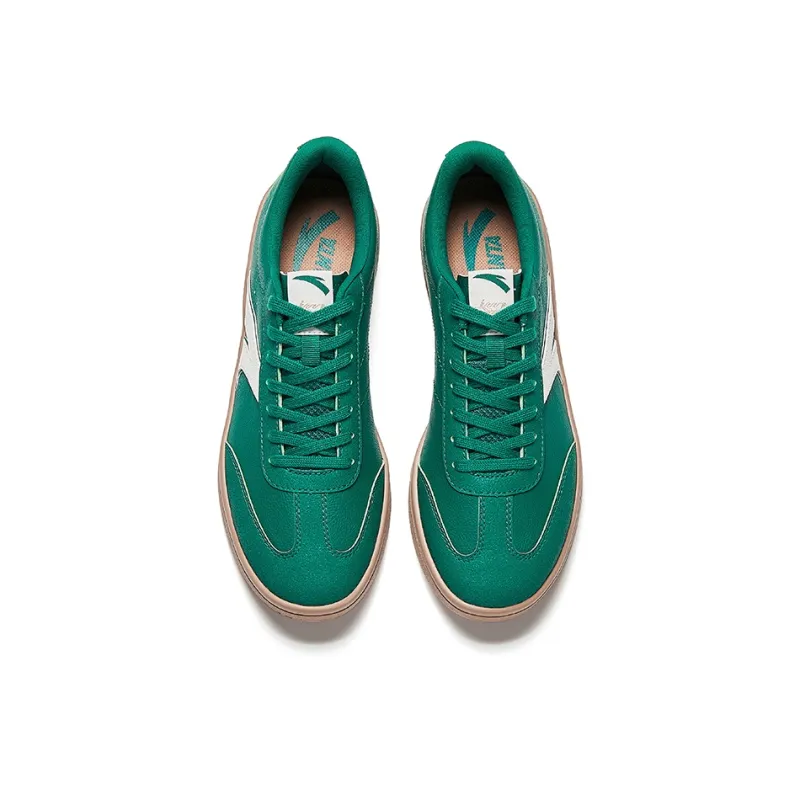 Anta Abrasion Resistant Lightweight Breathable Quick Dry Slip Resistant Low Top Skateboard Shoes Men's Green-2