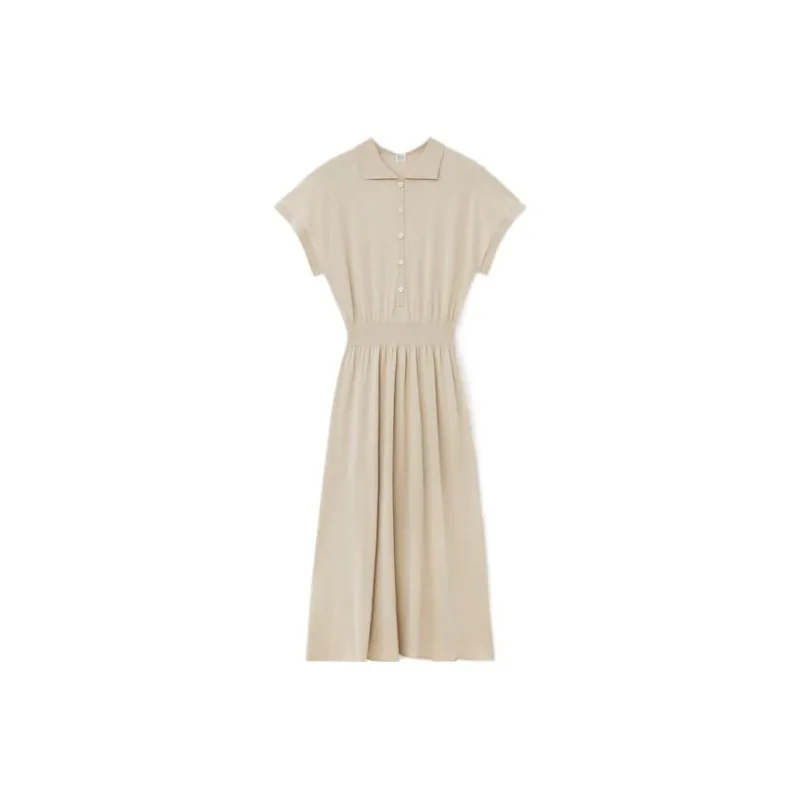 TOTEME Polo Short Sleeve Knit Dress-0