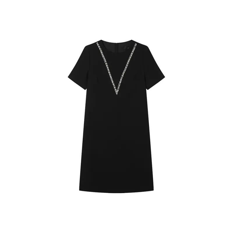 LOUISY AO Short Sleeved Dresses Women's Black-0