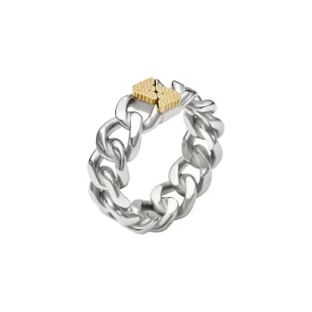 EMPORIO ARMANI Stainless Steel Rings Men's Silver