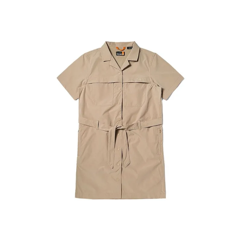 Timberland Short Sleeved Dress Women's Light Mud-0