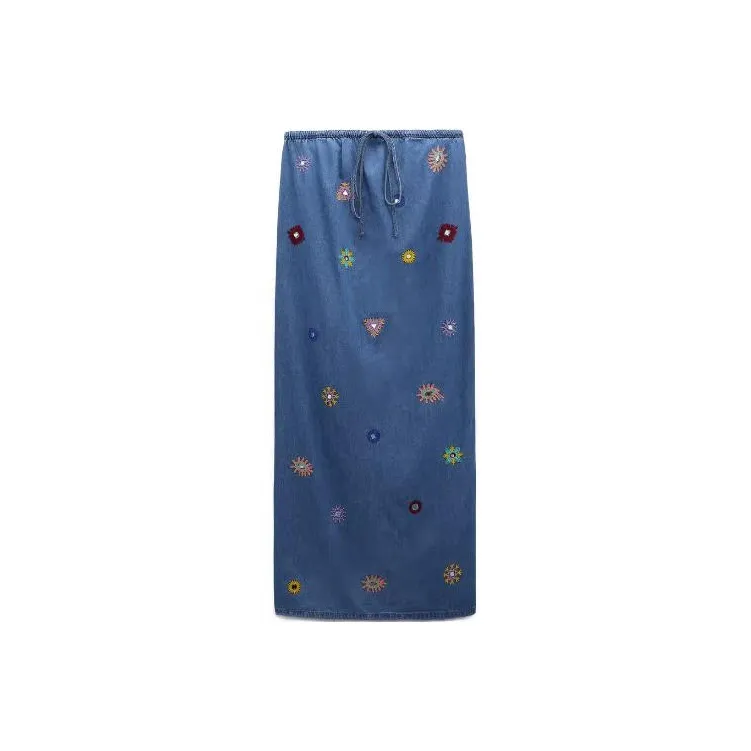 ZARA Sleeveless Dresses Women's Blue-0