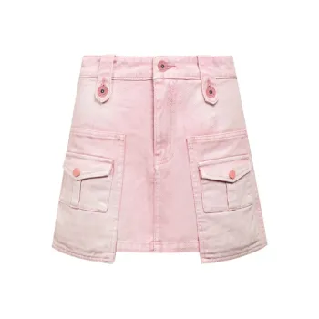 Valeria Obbaco Casual Short Skirts Pants Women's Light Pink