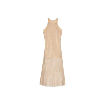 Sandro Slip Dresses Women's Gold