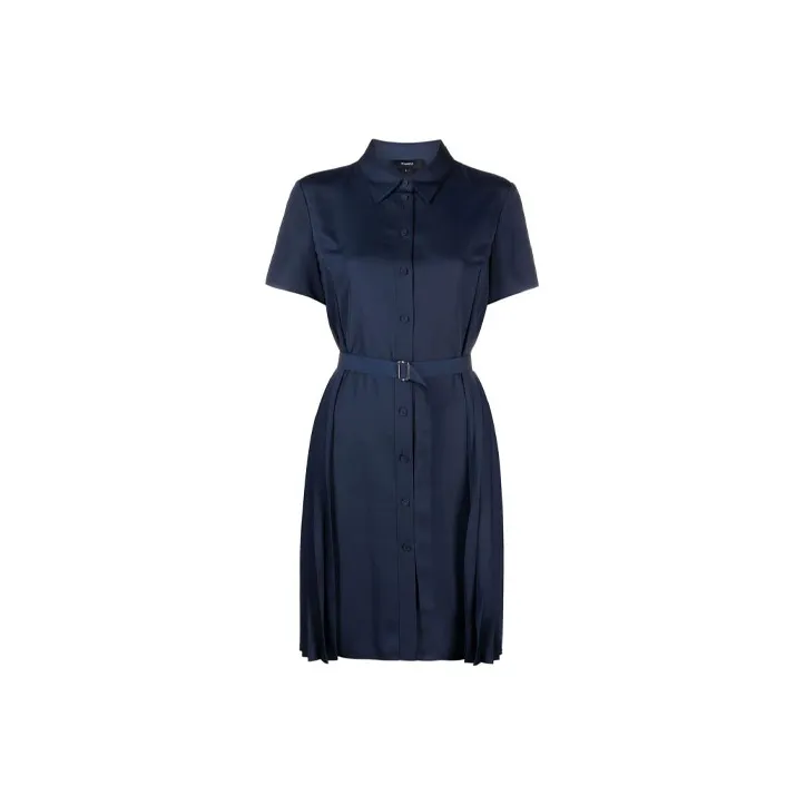 THEORY Short-Sleeved Dresses Women's Blue-0
