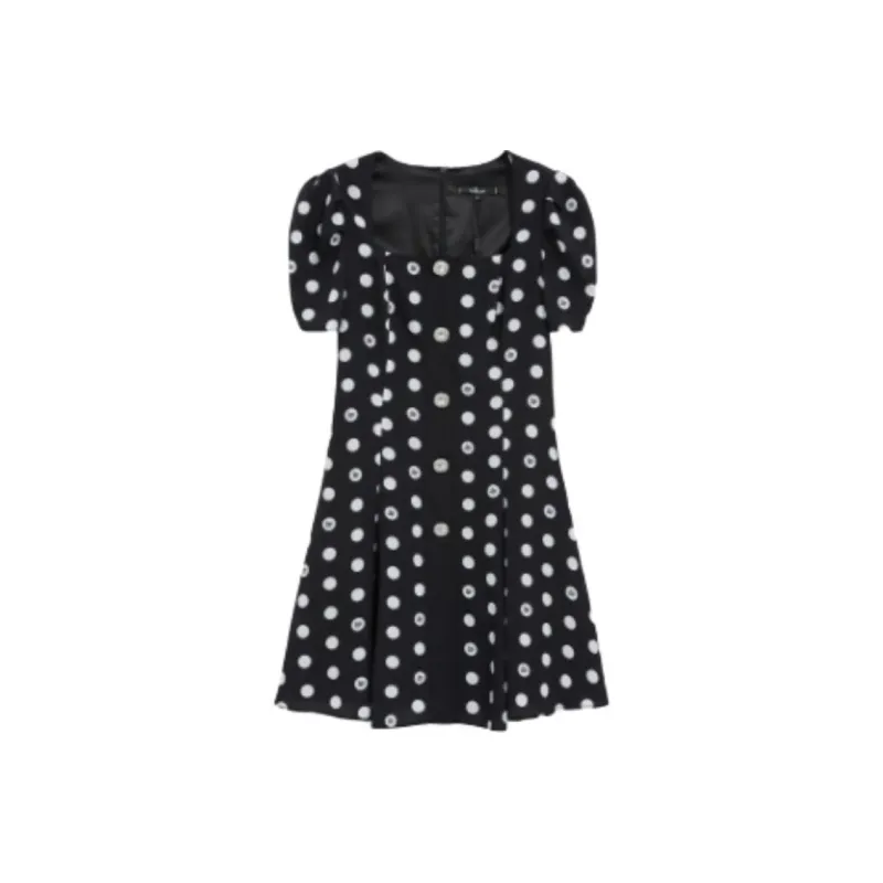 Bebe Short Sleeved Dresses Women's Black White-0