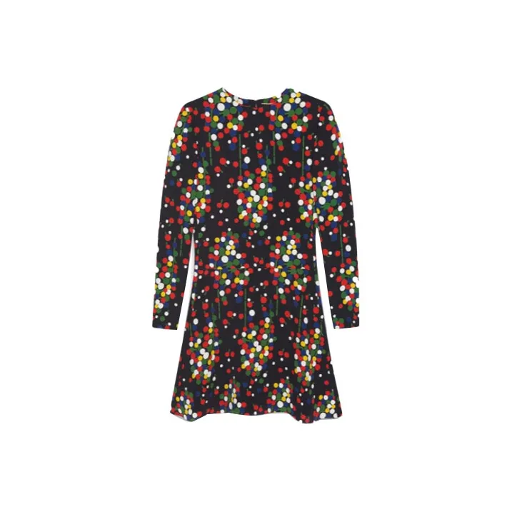 SAINT LAURENT Confetti-Print Flared Dress-0