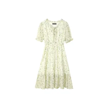 EIDOLON GRAIN Slip Dress Women's Green Floral