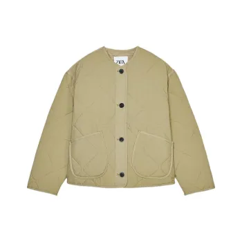 ZARA Puffer Jacket Women's Light Camel
