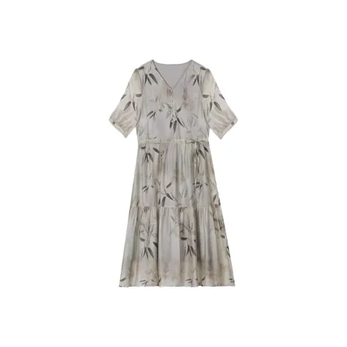 Mapping Short-Sleeved Dresses Women's Greige