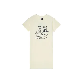 New Balance Noritake Collection Short Sleeved Dress Asian Version Women's Ivory White