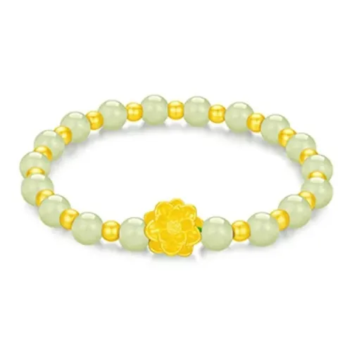 Lao Feng Xiang Hetian Jade Necklaces Green Jade Unisex