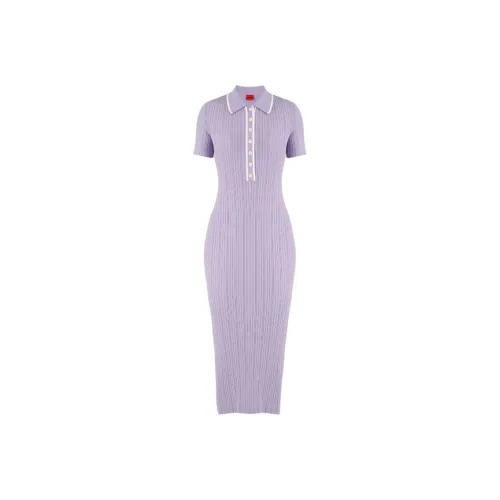 HUGO BOSS Short Sleeved Dresses Women's Purple