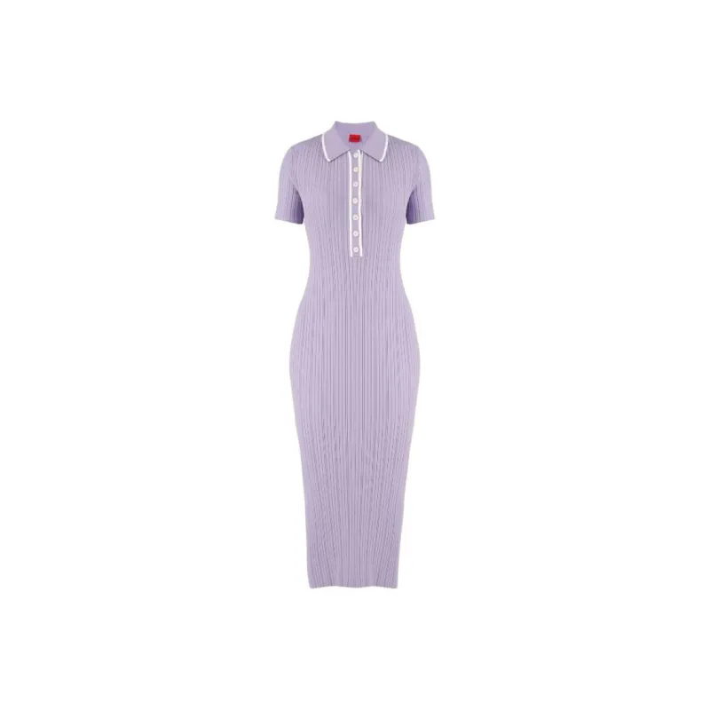HUGO BOSS Short Sleeved Dresses Women's Purple-0