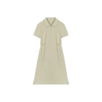 IHIMI Short Sleeved Dress Women's Beige