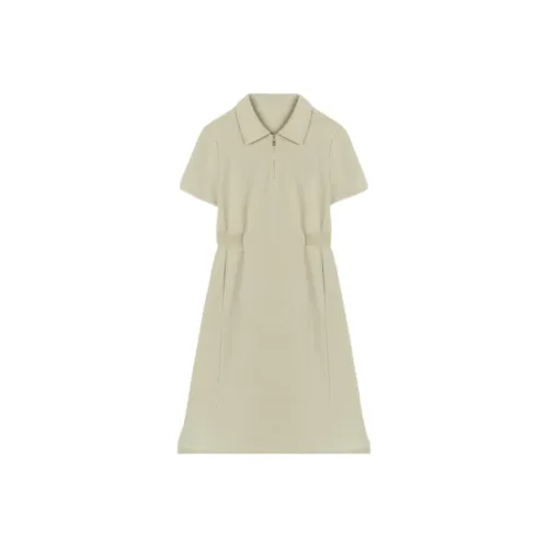 IHIMI Short Sleeved Dress Women's Beige