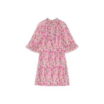 GANNI Short Sleeved Dresses Women's Pink