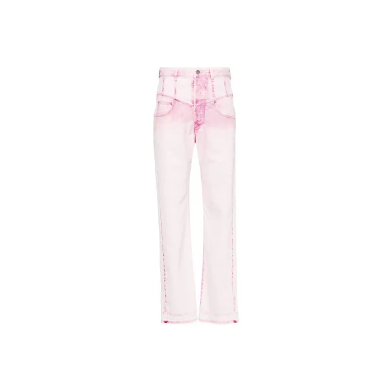 ISABEL MARANT Noemie Frayed Edge Straight Leg Jeans-0