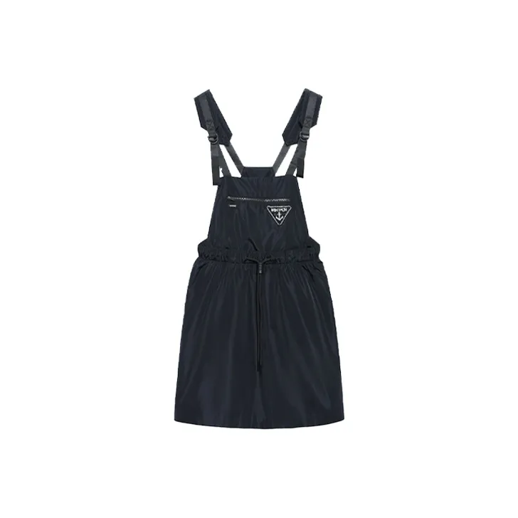 TCH Sleeveless Dresses Women's Black With Silver Logo-0