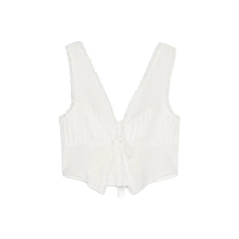 ZARA Tank Top Women's Frosted White-0
