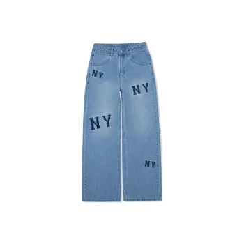 MLB New York Yankees Old Flower Jeans Women's Light Blue