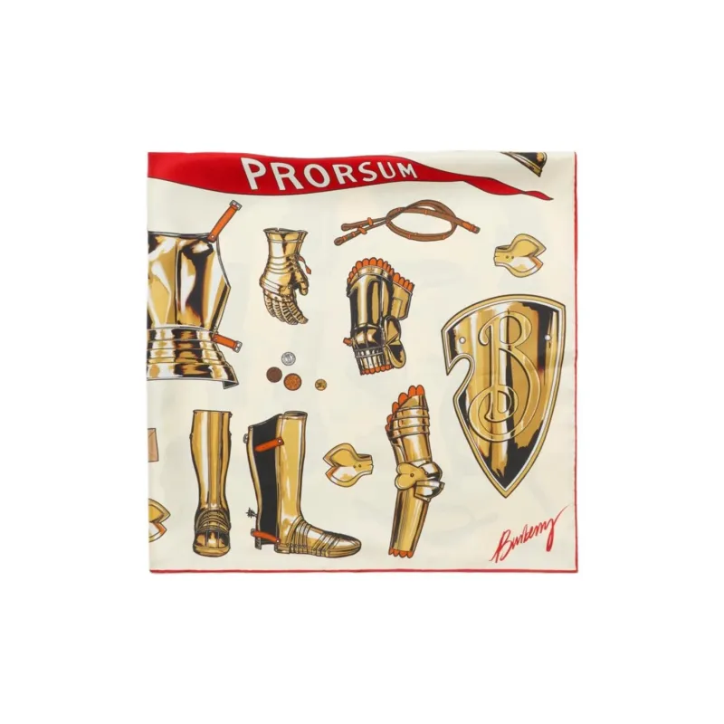 Burberry Silk Scarves Women's Beige-1