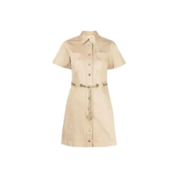 MICHAEL KORS FW22 Short Sleeved Dress Women's Khaki