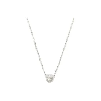 Cartier 2010s Large 18K White Gold D'Amour Diamond Pendant Necklace