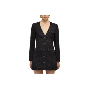 Self portrait Long Sleeved Dresses Women's Black