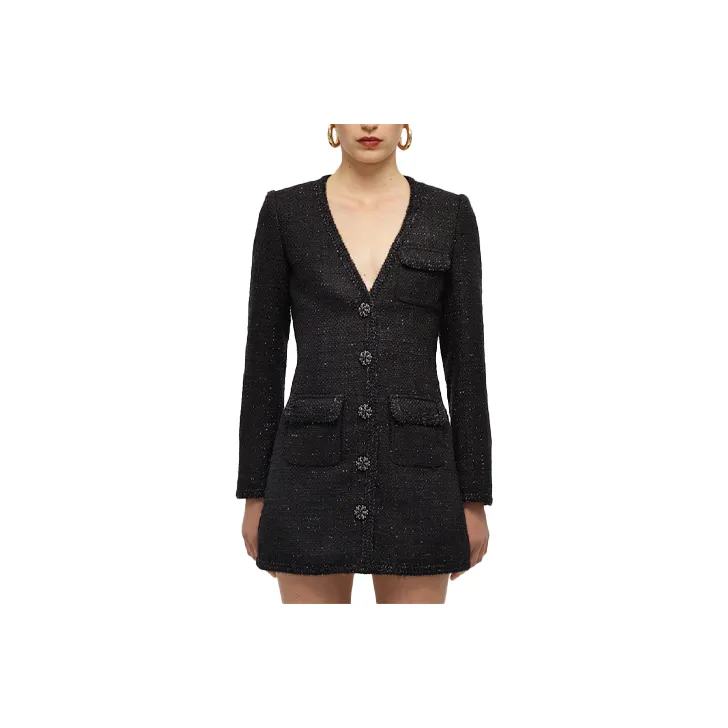 Self portrait Long Sleeved Dresses Women's Black-0