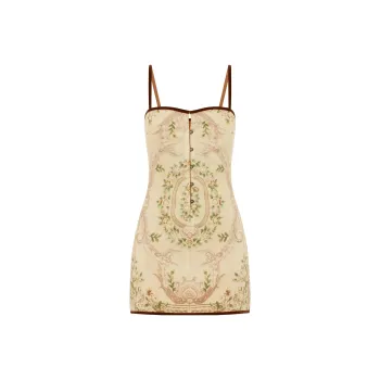 With Jean Slip Dresses Women's Multicolor