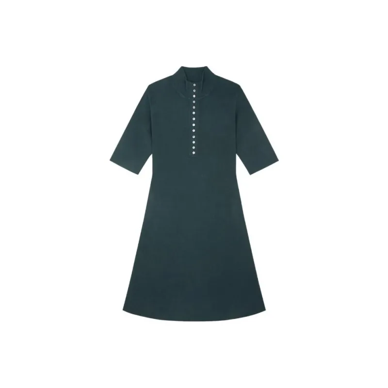 THEORY Short-Sleeved Dresses Women's Dark Green-0