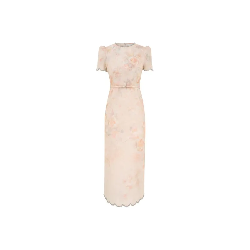 Zimmermann SS25 Short-Sleeved Dresses Women's Light Pink-0
