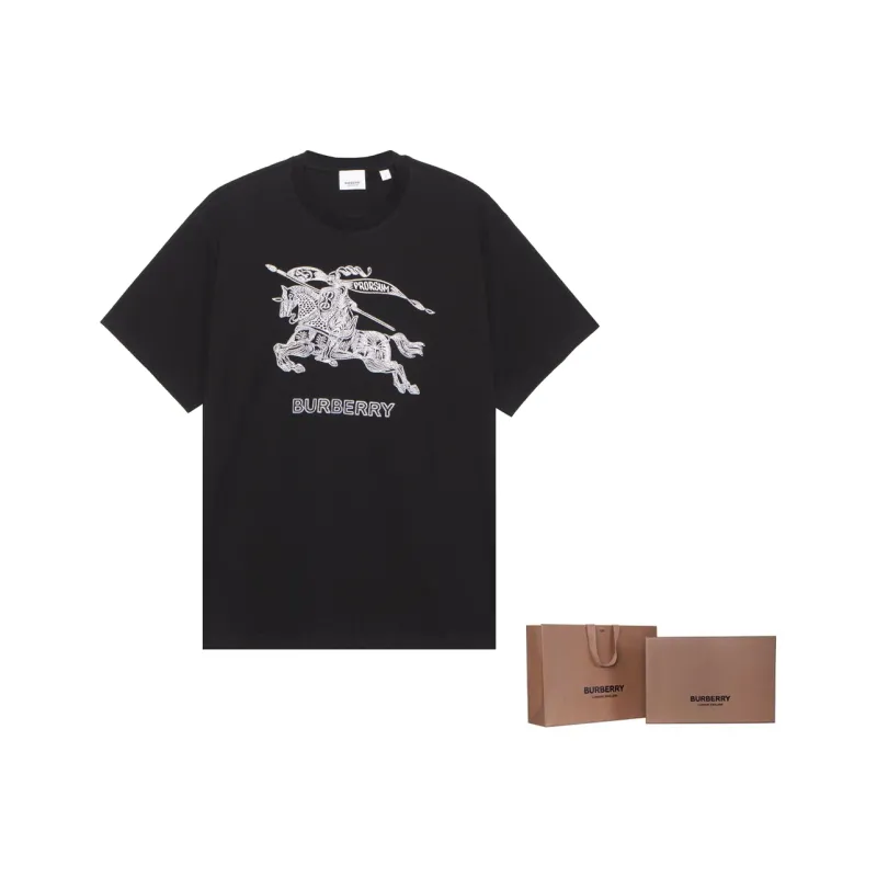Burberry Embroidered Ekd Cotton Prorsum T shirt-8