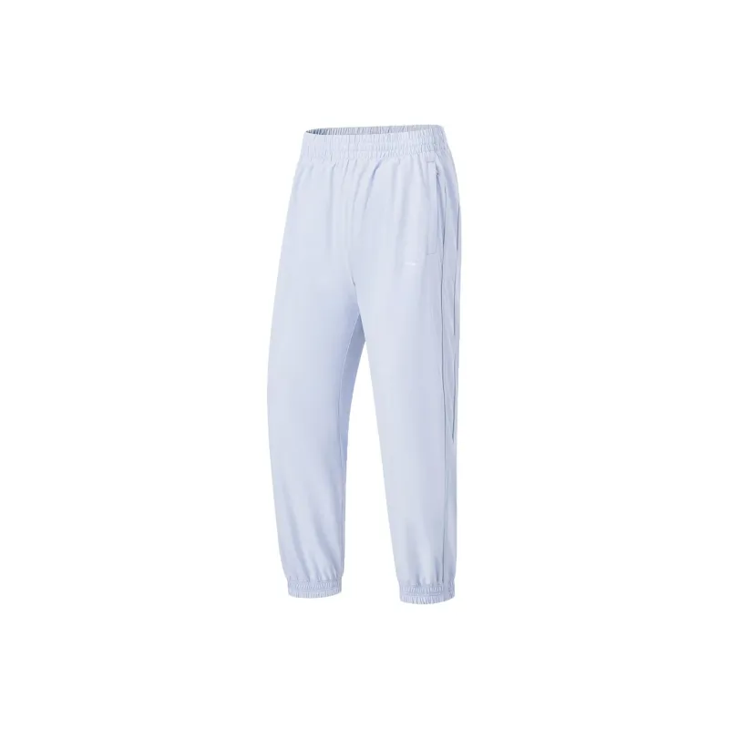 LINING Fitness Series Knitted Sweatpants Women's Sky Feather Blue-0