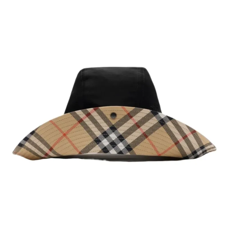 Burberry Cotton Bucket Hats Unisex Black-2
