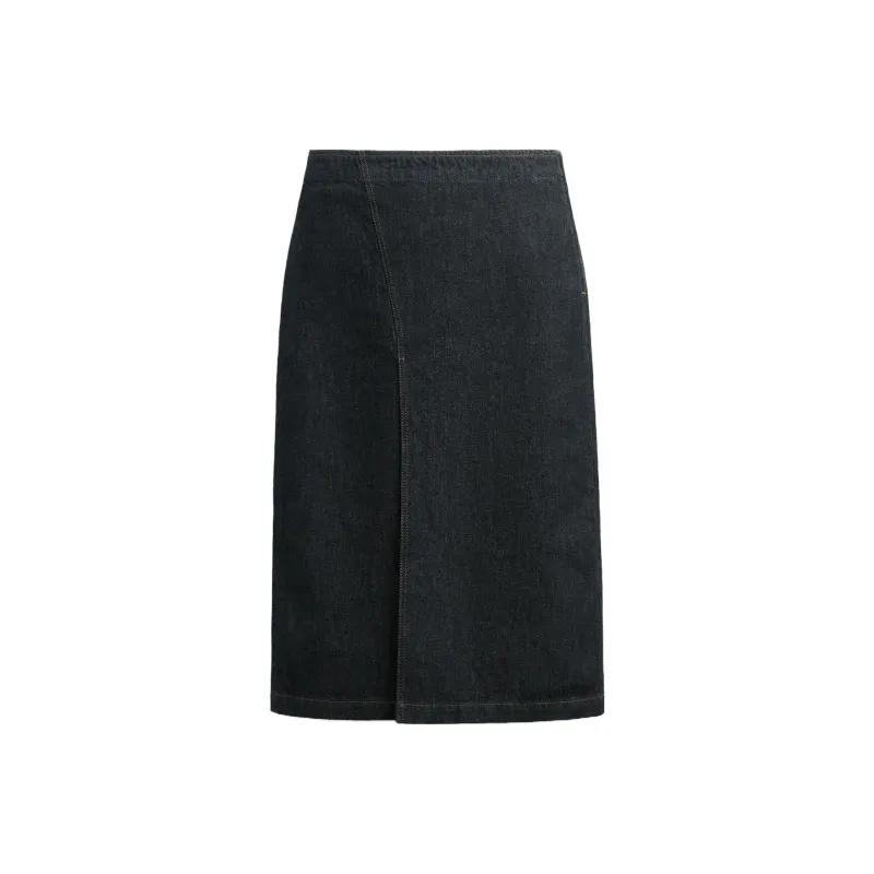Studio Nicholson X ZARA Studio Nicholson Co-brand Denim Long Skirts Women's Dark Blue-0