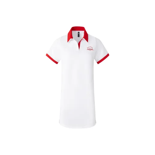 Adidas Short Sleeved Dresses Women's White