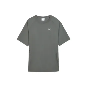 PUMA ESS ELEVATEDWOVEN T Shirt Unisex Gray