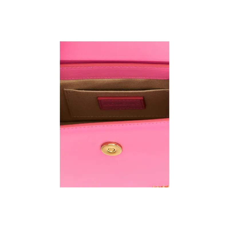 Jacquemus Le Chiquito Buffalo Leather One Shoulder Handbag Medium Size Women's Pink-3