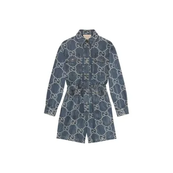GUCCI Jumbo Gg Denim Playsuit